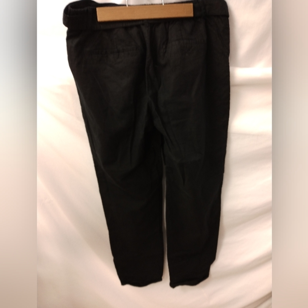 Gap cuffed black pants w/ tie belt. Size S Reg. EUC - Picture 9 of 11